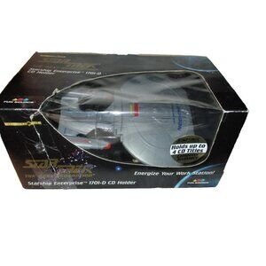 Fun Source Starship Enterprise 1701-D CD Holder 1997 Vintage.
